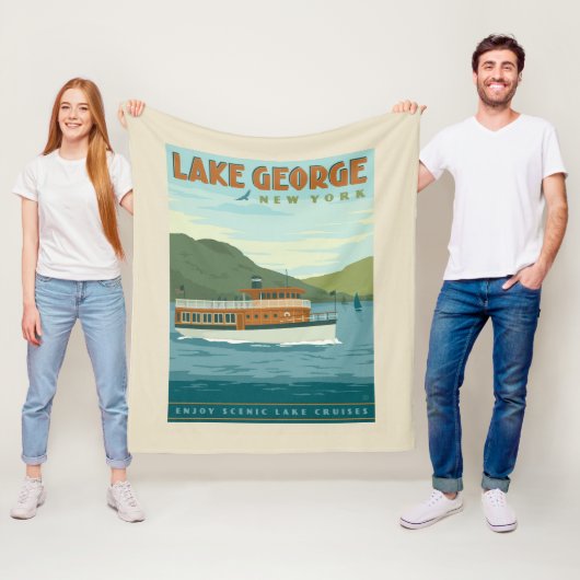 Lake George, New York | boot Fleece Deken (In situ)