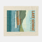 Lake George, New York | boot Fleece Deken (Voorkant (Horizontaal))