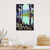Lake George New York Boy and Girl Travel Poster (Cuisine)