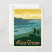 Lake George, New York Briefkaart (Voorkant / Achterkant)