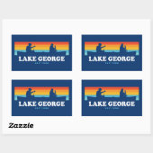 Lake George, New York Canoe Rechthoekige Sticker (Vel)
