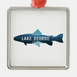 Lake George New York Fish Metalen Ornament