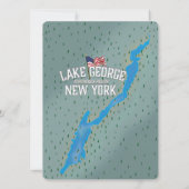 Lake George New York Kaart (Achterkant)