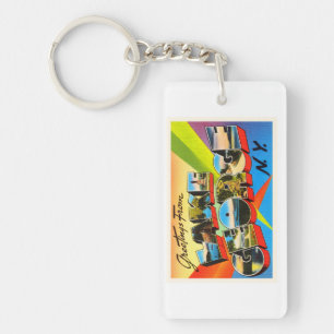 Lake George New York NY Vintage Travel Souvenir Sleutelhanger