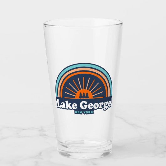 Lake George, New York Rainbow Glas (Voorkant)