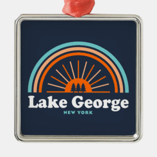 Lake George, New York Regenboog Metalen Ornament