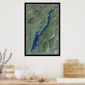 Lake George New York Satellite Poster Map (Keuken)