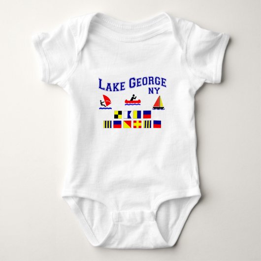 Lake George NY Signal Flags Romper (Voorkant)