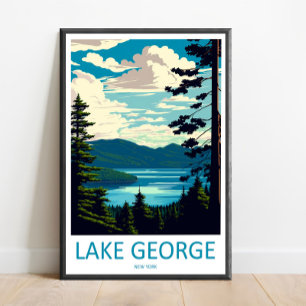 Lake George Reisprint Muur Kunst Lake George Muur Poster