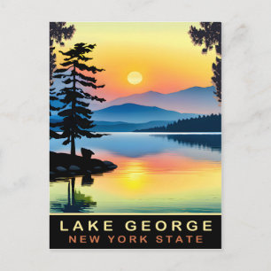 Lake George, Staat New York, Reizen Briefkaart