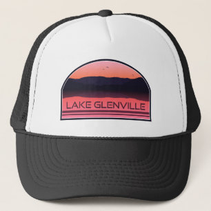 Lake Glenville North Carolina Rode Zonsopgang Trucker Pet