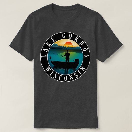 Lake Gordon Wisconsin Vist T-shirt (Design voorkant)