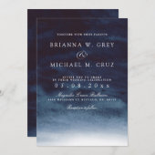 Lake Harbor Diepe bruiloft uitnodiging (Voorkant / Achterkant)