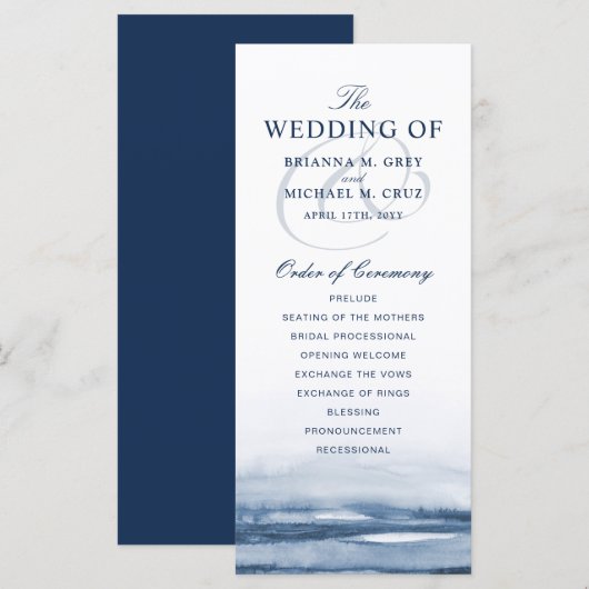 Lake Harbor Mist Trouwprogramma Programma (Voorkant / Achterkant)