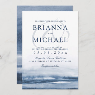 Lake Harbor Morning Wedding Invitation Kaart