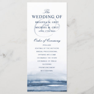 Lake Harbour Fog Wedding Programme