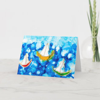 Lake Harriet Sails Lovitude Soul Painting Card Kaart