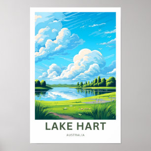 Lake Hart Australië Reisprint Poster