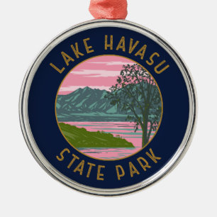Lake Havasu State Park Retro Stress Circle Metalen Ornament