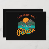 Lake - Het leven is beter op de rivier uitnodiging (Voorkant / Achterkant)