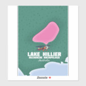 Lake Hillier Australian map. Sticker (Vel)