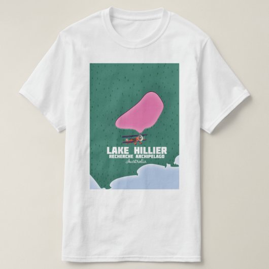 Lake Hillier Australian map. T-shirt (Design voorkant)