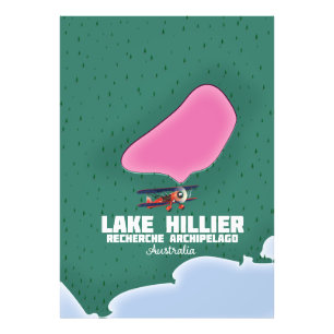 Lake Hillier Australische kaart. Foto Afdruk