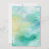 Lake Hills Zeilboten Waterverf Natuur bruiloft Kaart (Achterkant)