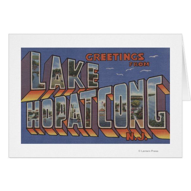 Lake Hopatcong, New Jersey - Large Letter Scenes (Voorkant Horizontaal)