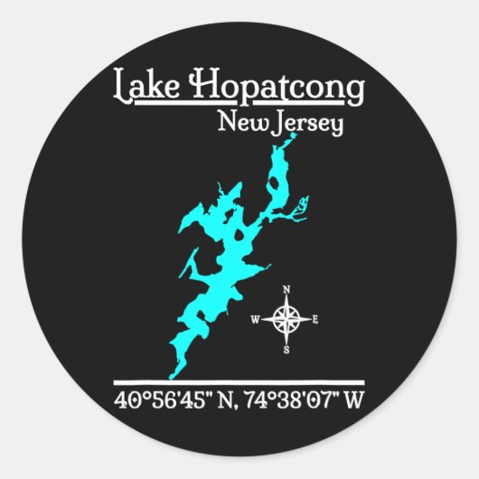 Lake Hopatcong - New Jersey  Ronde Sticker (Voorkant)