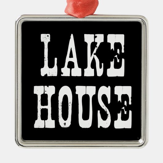 Lake House Black Metalen Ornament (Voorkant)
