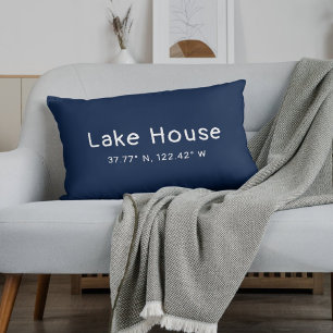 Lake House coördineert marineblauw Sierkussen Kussen