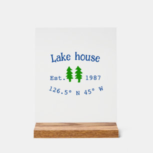 Lake house et. Date année coordonnées personnalisé