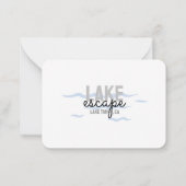 Lake House Location de vacances Carte de remerciem (Dos)