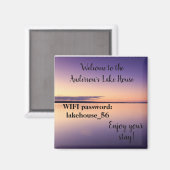 Lake House Magnet Vacances Location Wifi Mot de pa (Recto/Verso)