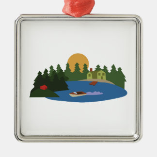 Lake House Metalen Ornament