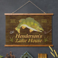 Lake House Nautical Bass Fish Rustic Wood Custom