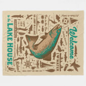 Lake House Pattern Fleece Deken (Voorkant (Horizontaal))