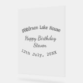 Lake house plage heureux anniversaire ajouter nom  (Angle)