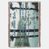 Lake House Rules Deken (Voorkant Verticaal)
