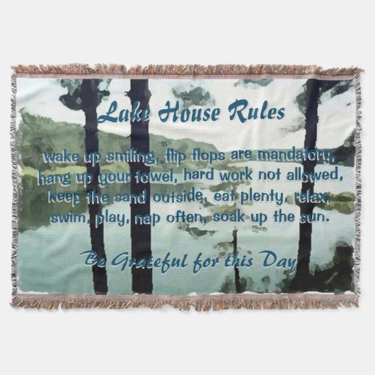 Lake House Rules Deken (Voorkant)