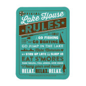 Lake House Rules Magneet (Verticaal)