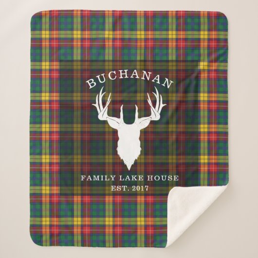 Lake House Tartan Plaid Clan Buchanan Nom de famil (Devant)