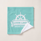 Lake House Vacances Nom de famille (Gant de toilette)