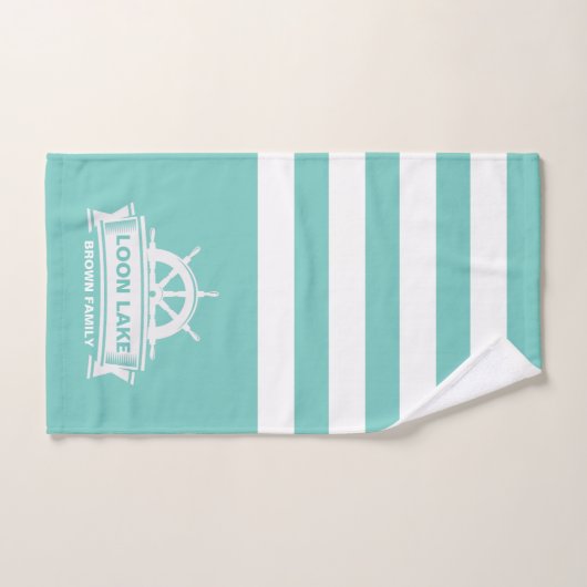 Lake House Vacances Nom de famille (Serviette à main)