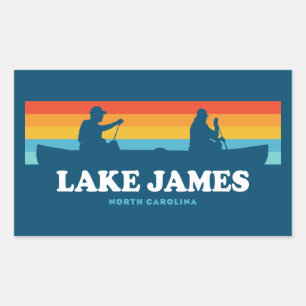 Lake James North Carolina Canoe Rechthoekige Sticker