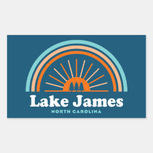 Lake James North Carolina Rainbow Rechthoekige Sticker