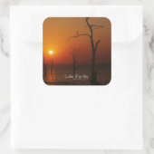 Lake Kariba Vierkante Sticker (Tas)