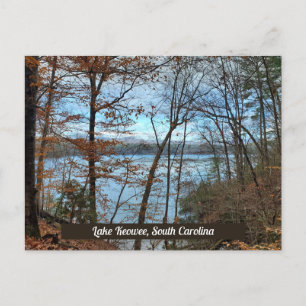 Lake Keowee South Carolina Autumn Mountain Lake Briefkaart