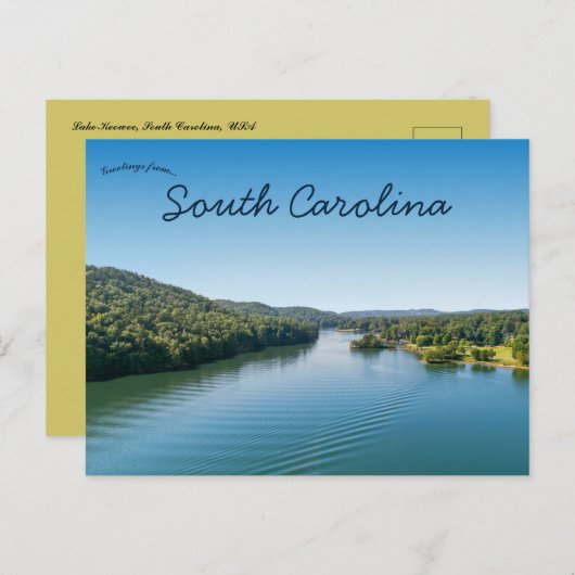 Lake Keowee South Carolina, Verenigde Staten Briefkaart (Voorkant / Achterkant)
